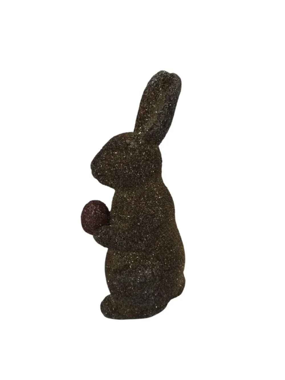Pottery Barn 12.25in Tall Oil Slick Multicolor Glitter Easter Bunny Rabbit Egg